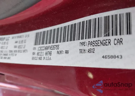 2015 Chrysler 200 Limited из США, поврежденный, VIN 1C3CCCAB0FN535755